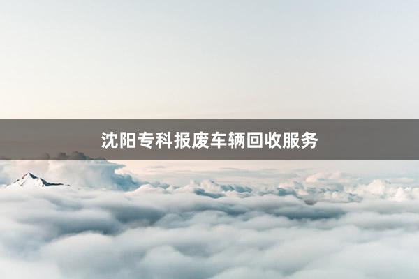 沈阳专科报废车辆回收服务